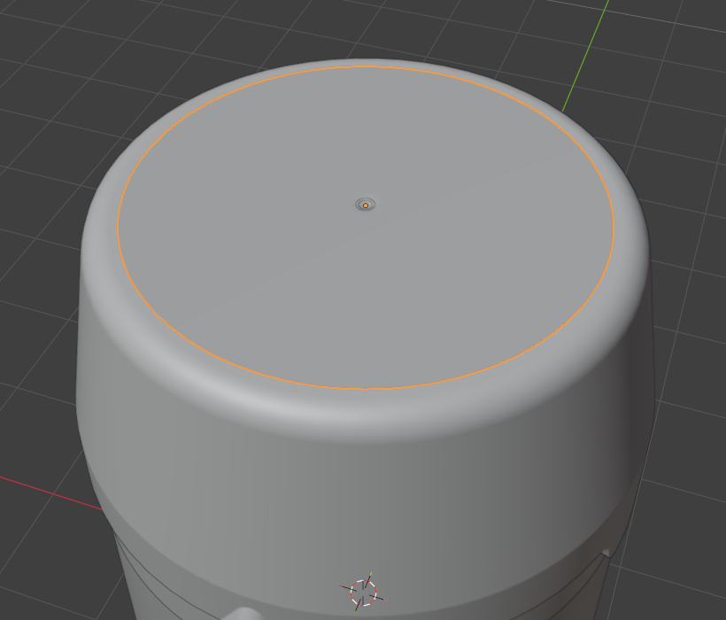 Outer Closure Label disc selected on top of the cap